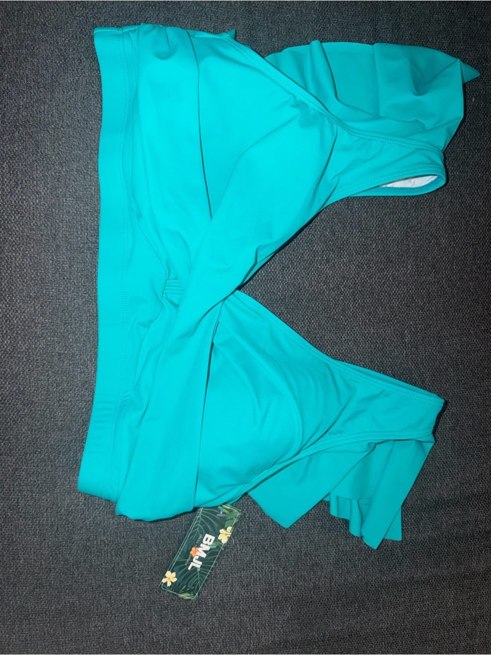 BMJL Teal Bikini Top NWT